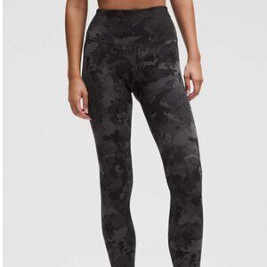 Lululemon Wunder Train High-Rise Tight 28" Hidden Heritage Lace Black Multi 8